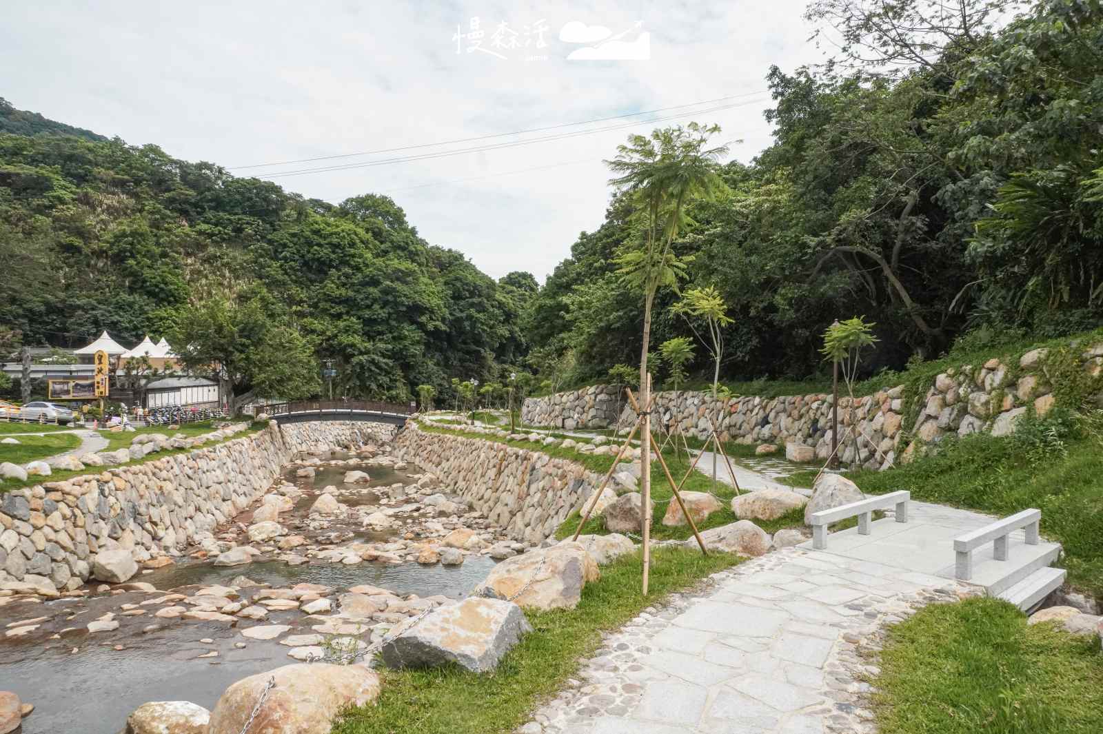 台北新休閒景點！北投磺溪水岸2景觀橋、溫泉步道亮相