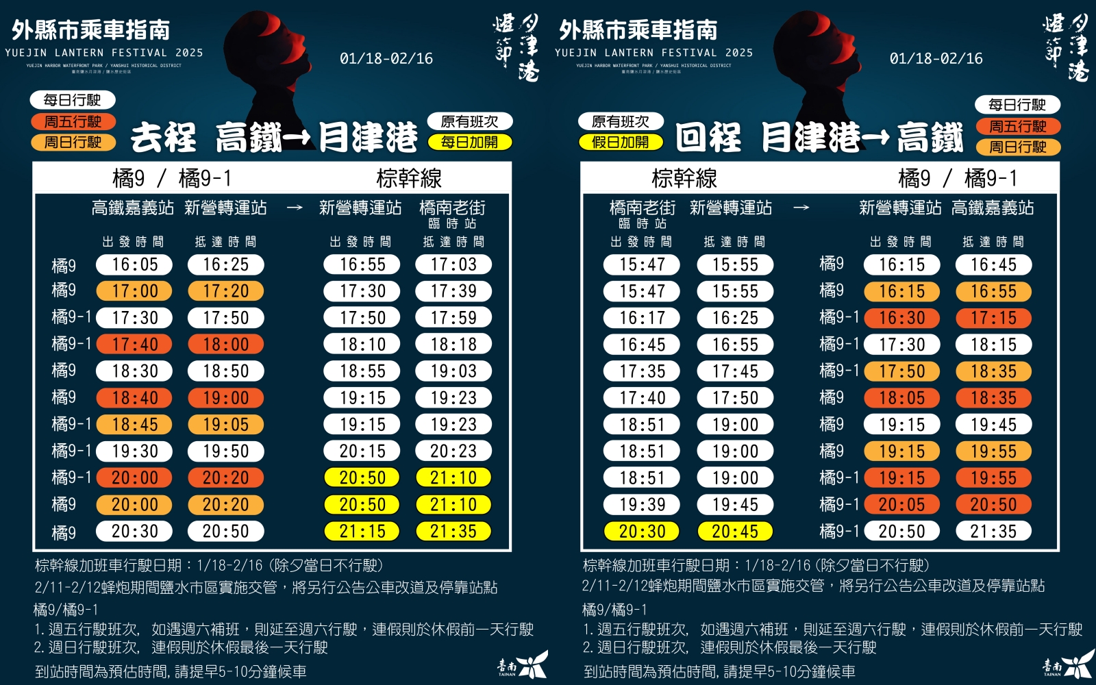 2025台南月津港燈節 交通乘車資訊