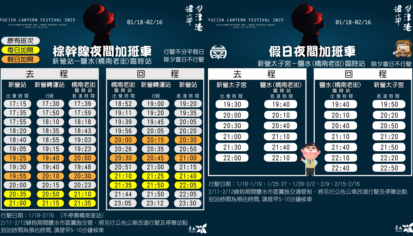 2025台南月津港燈節 交通乘車資訊